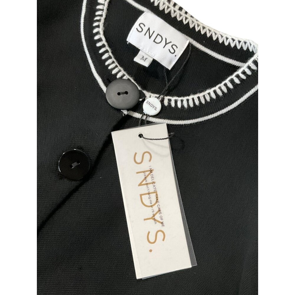 SNDYS Daphne Cardigan in Black Medium New Womens Knit Sweater Jacket - Picture 8 of 14